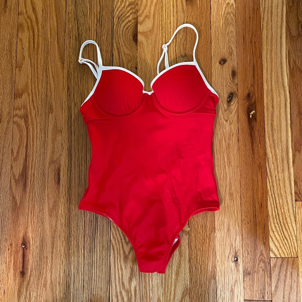 Red push up bathing suit